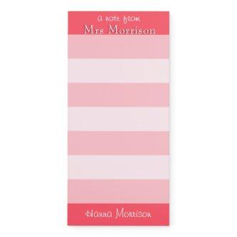 Modern Watermelon Pink Office School Teacher Mom Magnetic Notepad