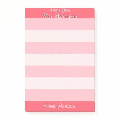 Modern Watermelon Pink Office School Teacher Mom Post-it Notes