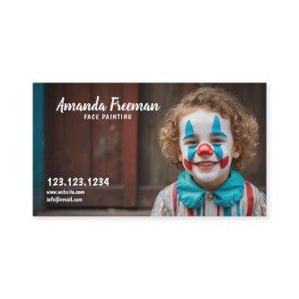Modern White and Black Clown Face Painter