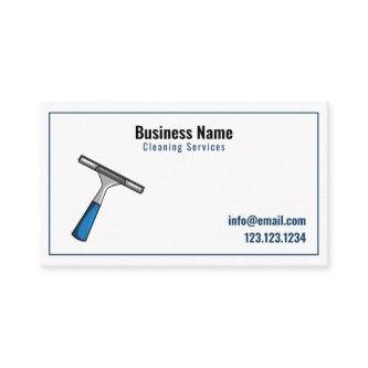 Modern White and Blue Squeegee Window Cleaning