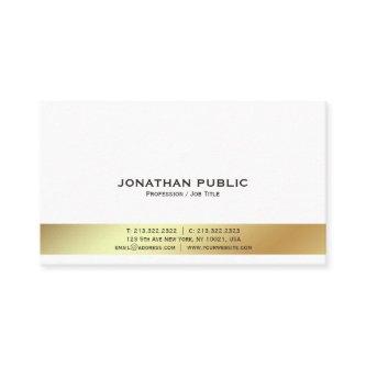 Modern White and Gold Professional Elegant Plain