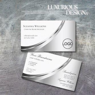Modern White and Silver Decor with Logo Noble