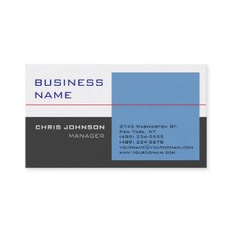Modern White Blue Gray Red Trendy