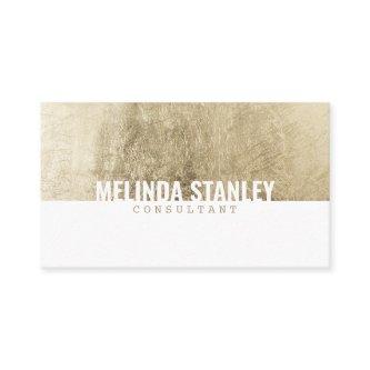 Modern white chic gold foil elegant color block