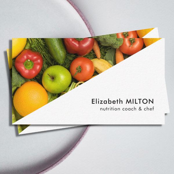 Modern White Colorful Vegetable Nutritionist Chef