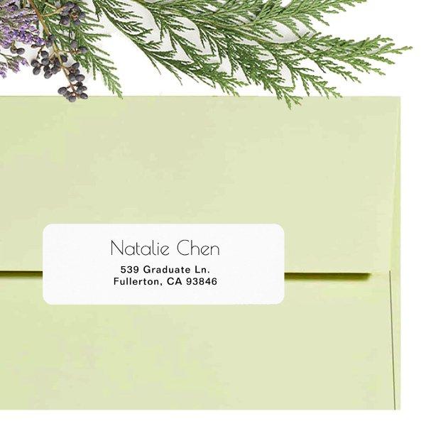 Modern White Elegant Fonts Label