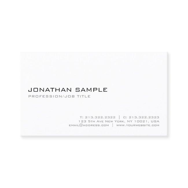 Modern White Elegant Sleek Minimalistic Plain