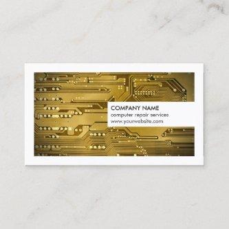 Modern White Gold Circuit Board Computer Repair