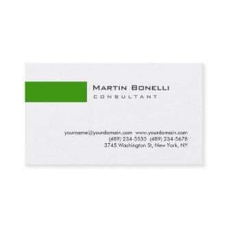 Modern White Green Simple Consultant