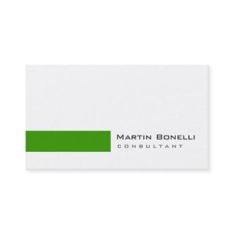 Modern White Green Simple Consultant