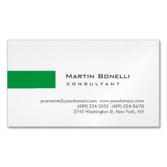 Modern White Green Simple Consultant  Magnet