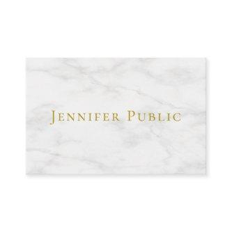 Modern White Marble Elegant Gold Text Template