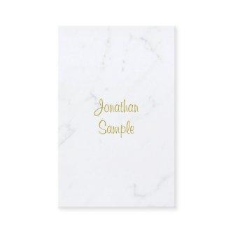 Modern White Marble Gold Script Luxury Template