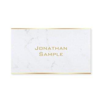 Modern White Marble Gold Template Professional