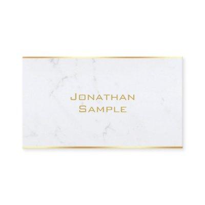 Modern White Marble Gold Template Professional