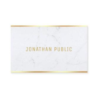 Modern White Marble Gold Text Template Elegant