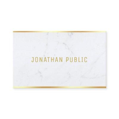 Modern White Marble Gold Text Template Elegant