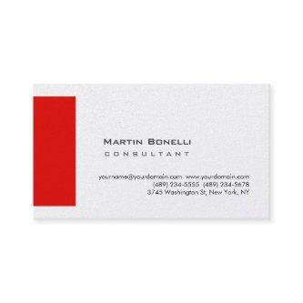 Modern White Red Simple