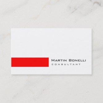 Modern White Red Simple Consultant