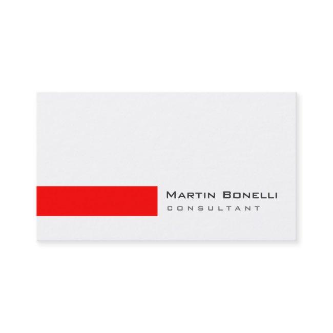 Modern White Red Simple Consultant