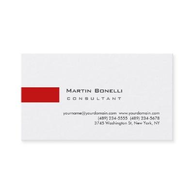 Modern White Red Simple Consultant