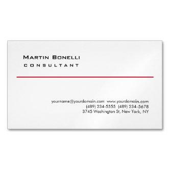 Modern White Red Simple Consultant