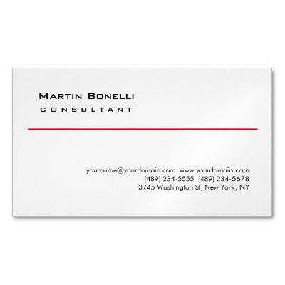 Modern White Red Simple Consultant