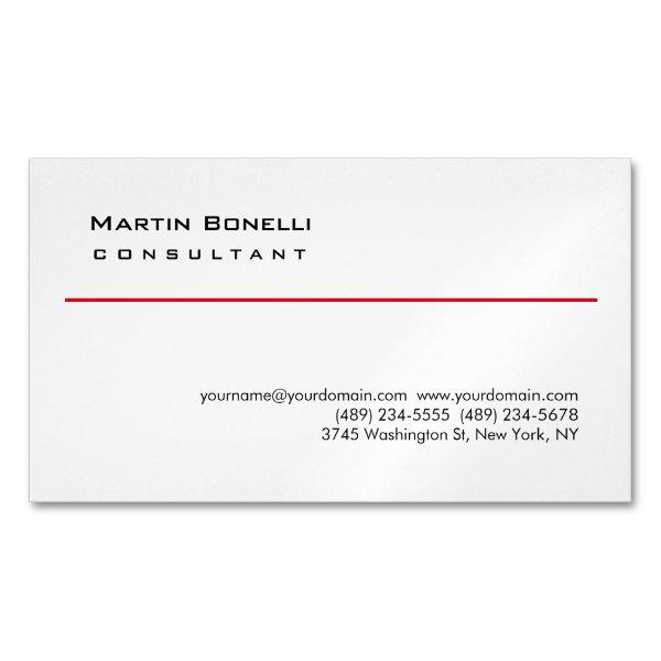 Modern White Red Simple Consultant