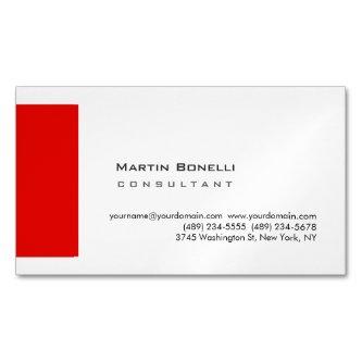 Modern White Red Simple Premium Pearl  Magnet