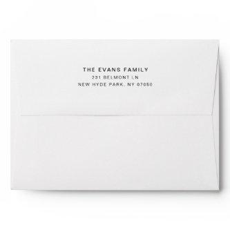 Modern White Self Addressed All Ocassions Envelope