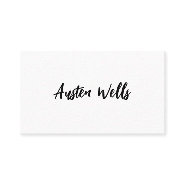 Modern White Signature Script Marker Name Busin