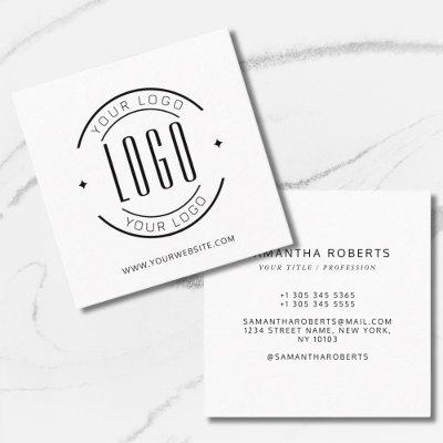 Modern white simple add your logo  square