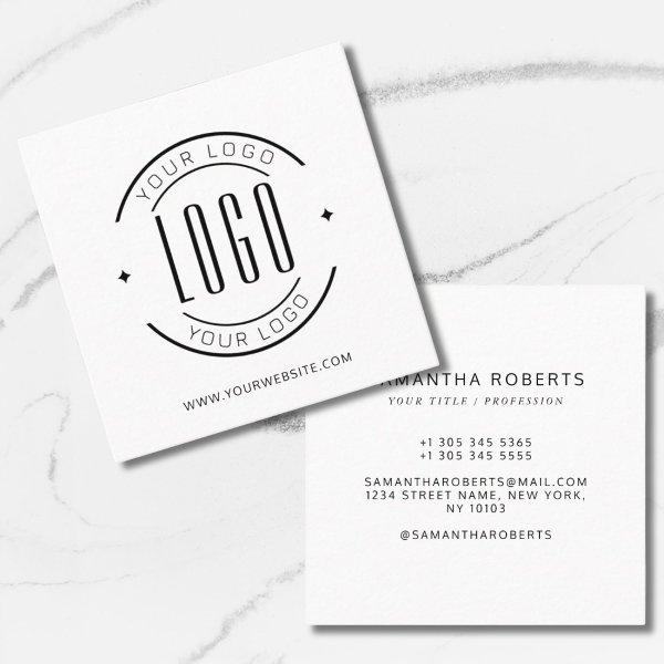 Modern white simple add your logo  square