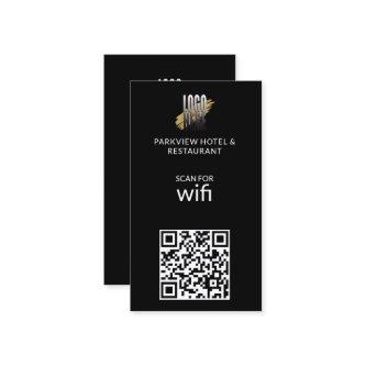 Modern  Wifi  Logo QR Code on Black