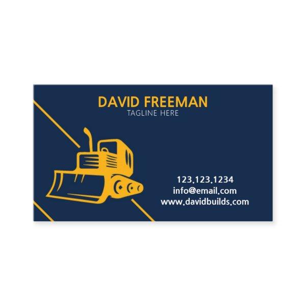 Modern Yellow and Blue Bulldozer Construction