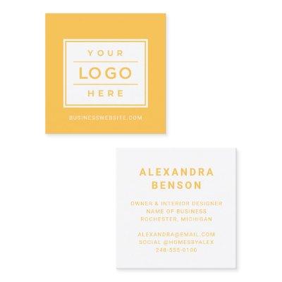 Modern Yellow Custom Business Logo Square