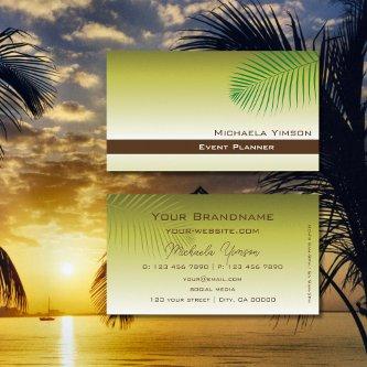Modern Yellow Gradient Chic with Palm Leaf Simple