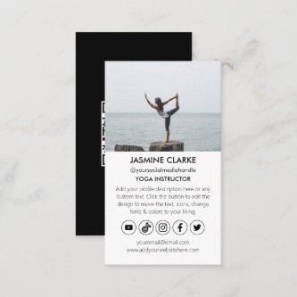Modern Yoga Instructor Studio Social Media Icons