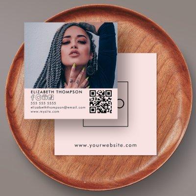 Modern Your Logo QR Code Trendy Social Media Photo Square