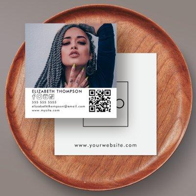 Modern Your Logo QR Code Trendy Social Media Photo Square