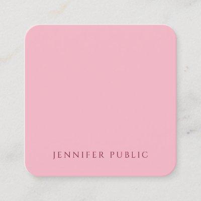 Modish Pale Pink Modern Minimalist Template Luxury Square