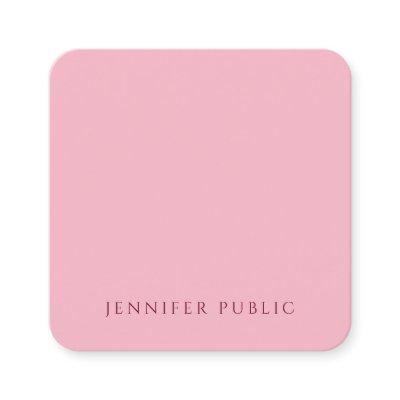 Modish Pale Pink Modern Minimalist Template Luxury Square