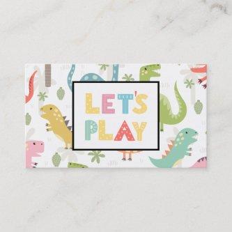 *~* Mommy Card - Play Date Card Colors Dinosaur