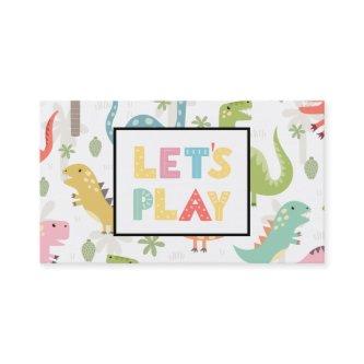 *~* Mommy Card - Play Date Card Colors Dinosaur