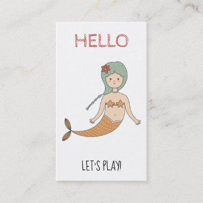 *~* Mommy Card - Play Date Card HELLO Mermaid