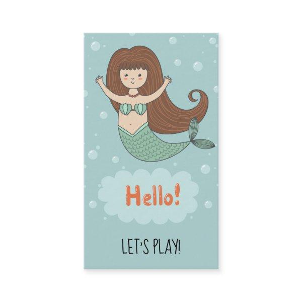 *~* Mommy Card - Play Date Card Mermaid Starfish