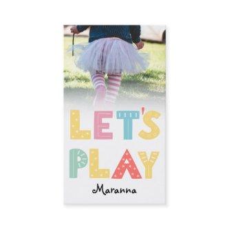 *~* Mommy Card - Play Date Card Playful Colors