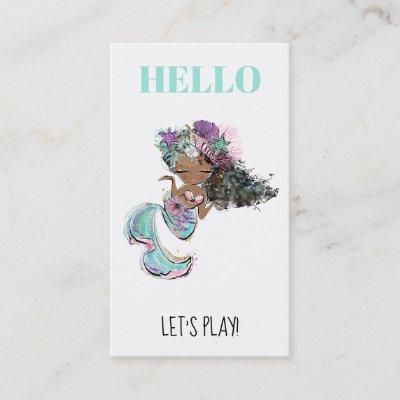 *~* Mommy Card - Play Date Glitter Mermaid HELLO