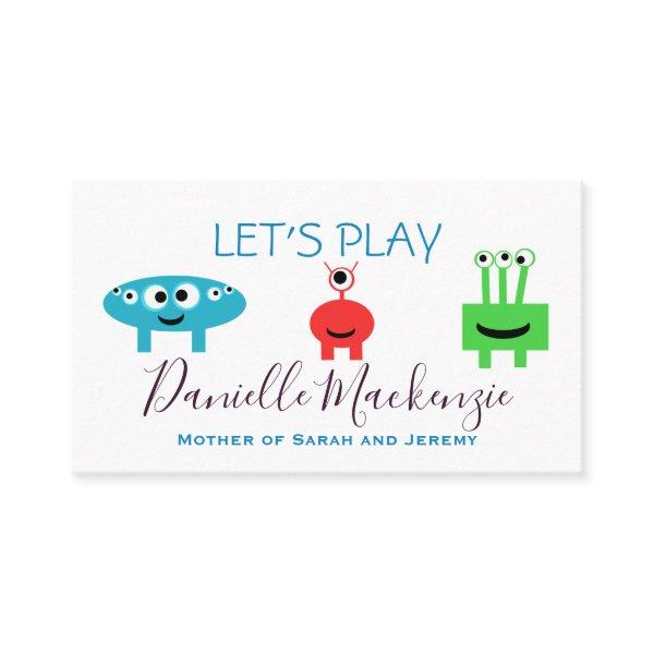 Mommy Play Date Playdate Business Calling Cards