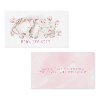 Mommy To Be Elephant Girl Baby Shower Registry